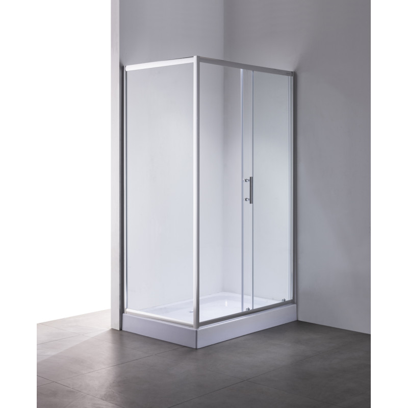 Душова кабіна з низьким піддоном Mixxus HARD SCT01-120x80x198-TR CHROME прозоре скло 5мм (MI6910)