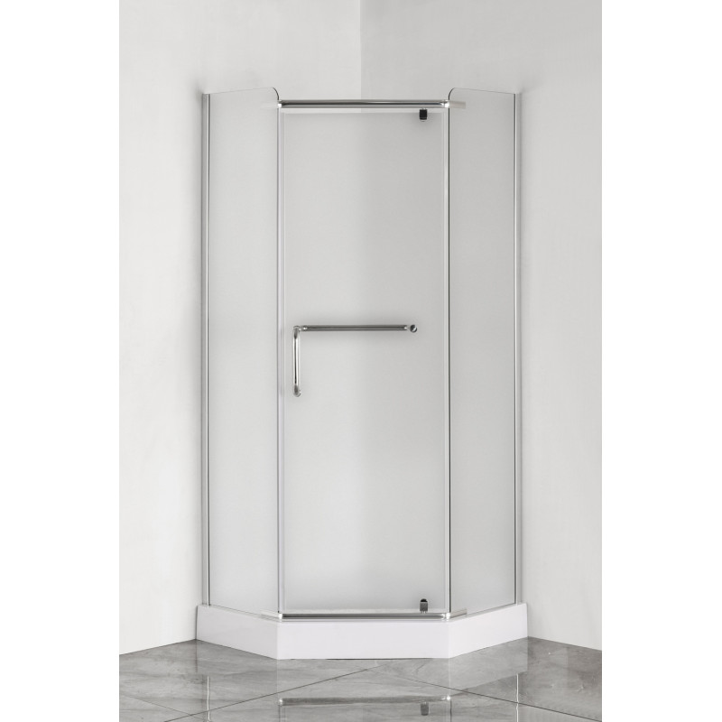 Душова кабіна з низьким піддоном Mixxus LINES SCT01-90x90x198-TR CHROME прозоре скло 6мм (MI6913)