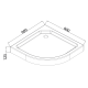 Душовий піддон з сифоном Mixxus PLAIN ST01-90x90x13 діаметр зливу 52 мм (MI6916)