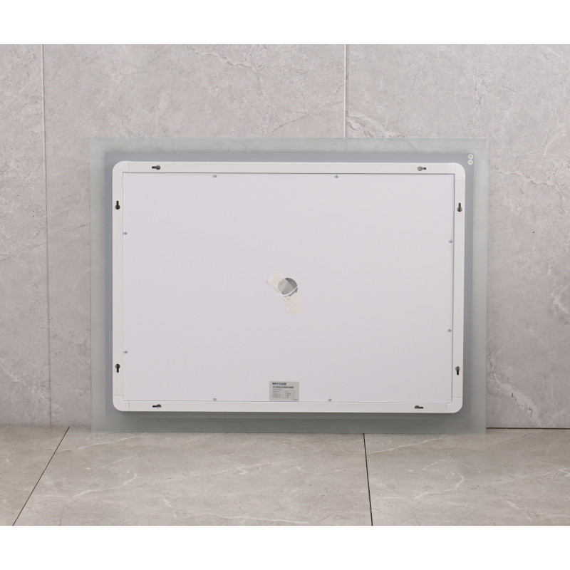 Дзеркало Mixxus FLAT MR04-100x80 з Led Touch, Anti-fog, димером, регулятором яскравості, годинником (MI6927)