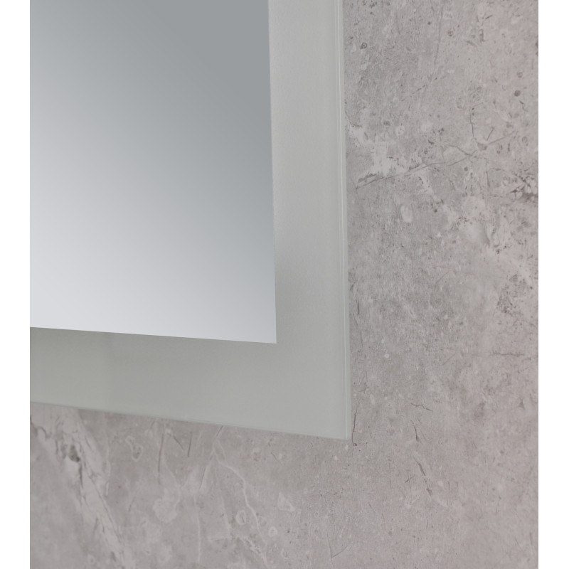 Дзеркало Mixxus FLAT MR04-100x80 з Led Touch, Anti-fog, димером, регулятором яскравості, годинником (MI6927)