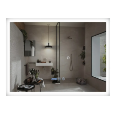 Дзеркало Mixxus FLAT MR04-100x80 з Led Touch, Anti-fog, димером, регулятором яскравості, годинником (MI6927)