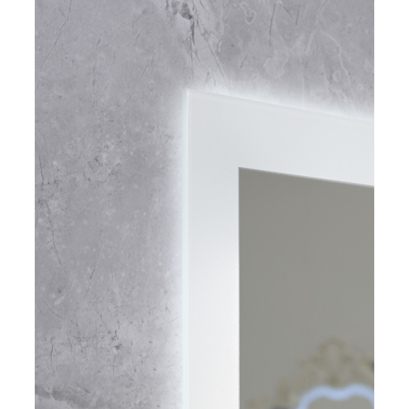 Дзеркало Mixxus FLAT MR04-100x80 з Led Touch, Anti-fog, димером, регулятором яскравості, годинником (MI6927)