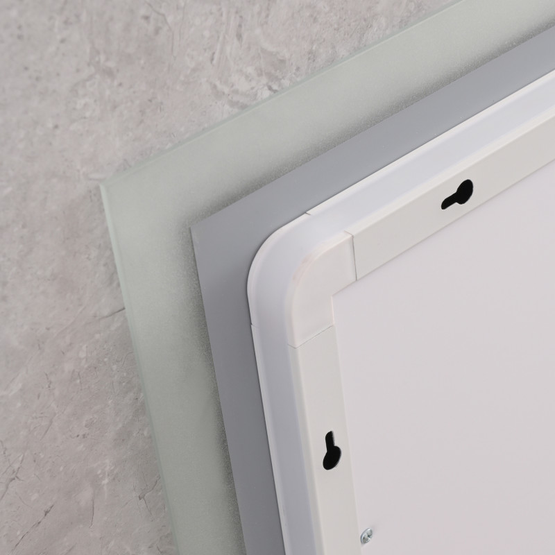 Дзеркало Mixxus FLAT MR04-80x60 з Led Touch, Anti-fog, димером, регулятором яскравості, годинником (MI6928)