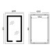 Дзеркало Mixxus HARD MR06-60x80 з Led Touch, Anti-fog, димером, регулятором яскравості, годинником