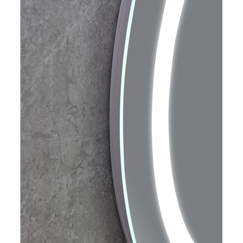 Дзеркало Mixxus PLAIN MC02-80 з Led Touch, Anti-fog, димером, регулятором яскравості, годинником (M
