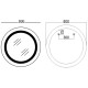 Дзеркало Mixxus PLAIN MC02-80 з Led Touch, Anti-fog, димером, регулятором яскравості, годинником (M