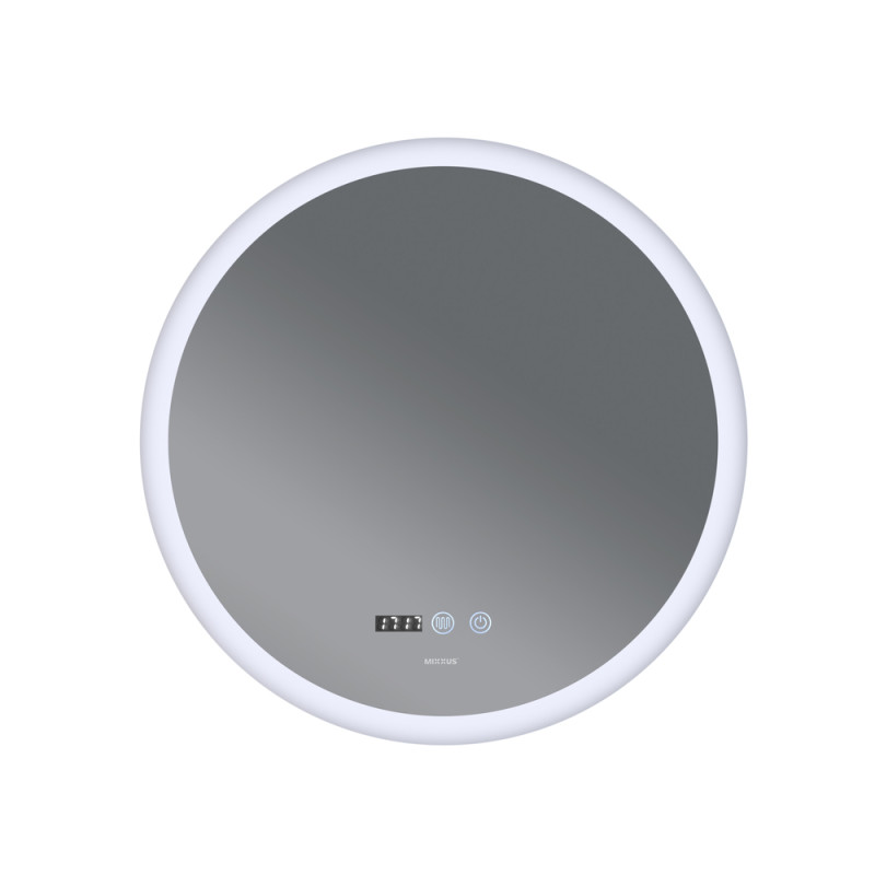 Дзеркало Mixxus PLAIN MC10-80 з Led Touch, Anti-fog, димером, регулятором яскравості, годинником (M