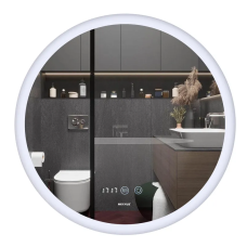 Дзеркало Mixxus PLAIN MC10-80 з Led Touch, Anti-fog, димером, регулятором яскравості, годинником (M