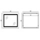 Дзеркало Mixxus WARM MR02-80x80 з Led Touch, Anti-fog, димером, регулятором яскравості, годинником