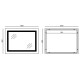 Дзеркало Mixxus WARM MR02-100x80 з Led Touch, Anti-fog, димером, регулятором яскравості, годинником