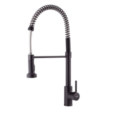 Змішувач для кухні з виливом пружина Mixxus Premium SPRING 017 BLACK (MI6951)