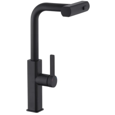 Змішувач для кухні з висувним виливом Mixxus Premium HAMMER 014 BLACK (MI6954)