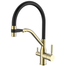 Змішувач для кухні MixxusPremium Gravity 021 BRUSHED GOLD REFL.BLACK (MI6981)