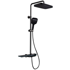 Душова колона з термостатичним змішувачем MIXXUS PREMIUM SPACE-009-J BLACK з кнопковим перемикачем,