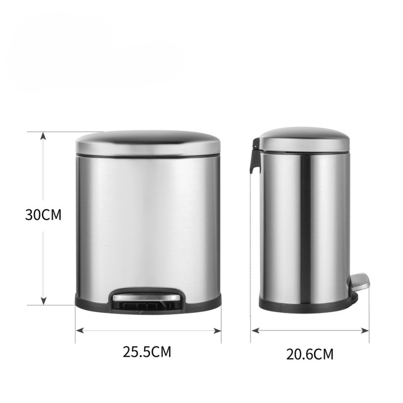 Відро для сміття з плавним закриттям овальне Mixxus Premium Topper-TC0205 SS Color 5л колір нержаві
