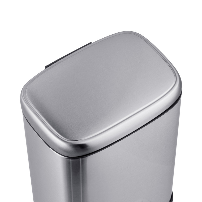 Відро для сміття з плавним закриттям прямокутне Mixxus Premium Style-TC0305 SS Color 5л колір нержа