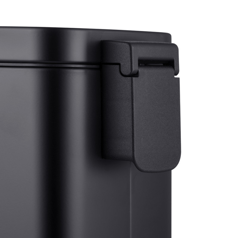 Відро для сміття з плавним закриттям прямокутне Mixxus Premium Quadro-TC0105 Black 5 л колір чорний