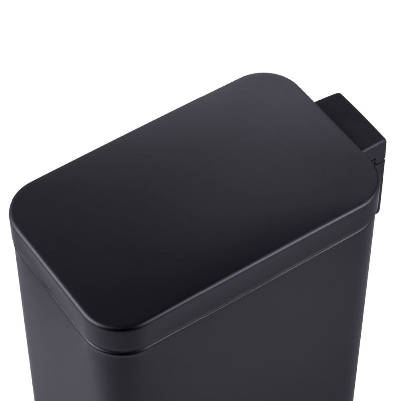 Відро для сміття з плавним закриттям прямокутне Mixxus Premium Quadro-TC0105 Black 5 л колір чорний