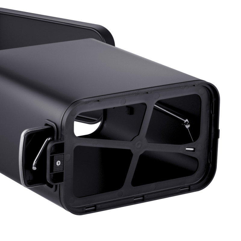 Відро для сміття з плавним закриттям прямокутне Mixxus Premium Quadro-TC0105 Black 5 л колір чорний