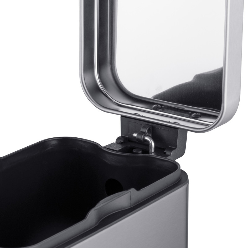 Відро для сміття з плавним закриттям прямокутне Mixxus Premium Quadro-TC0105 SS Color 5л колір нерж