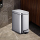 Відро для сміття з плавним закриттям прямокутне Mixxus Premium Quadro-TC0105 SS Color 5л колір нерж