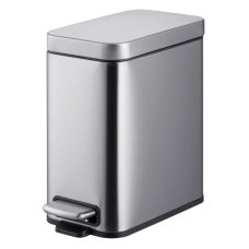 Відро для сміття з плавним закриттям прямокутне Mixxus Premium Quadro-TC0105 SS Color 5л колір нерж