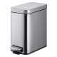 Відро для сміття з плавним закриттям прямокутне Mixxus Premium Quadro-TC0105 SS Color 5л колір нерж