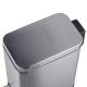 Відро для сміття з плавним закриттям прямокутне Mixxus Premium Quadro-TC0105 SS Color 5л колір нерж