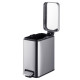 Відро для сміття з плавним закриттям прямокутне Mixxus Premium Quadro-TC0105 SS Color 5л колір нерж