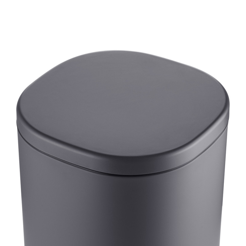 Відро для сміття з плавним закриттям овальне Mixxus Premium Olivary-TC0105 Graphite 5 л колір графі