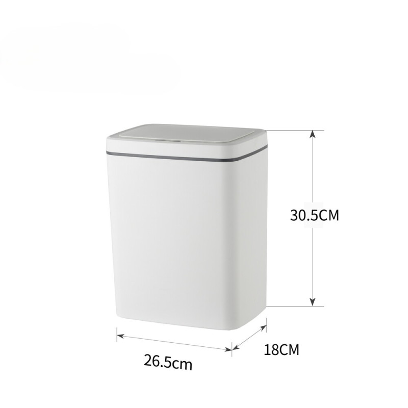 Відро для сміття сенсорне прямокутне Mixxus WAVE-TC0110 White 10 л колір білий (MI7073)