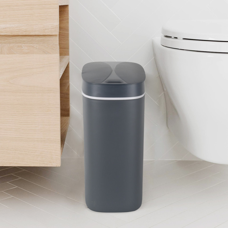 Відро для сміття сенсорне овальне Mixxus Flat-TC0109 Graphite 9 л колір графіт (MI7075)