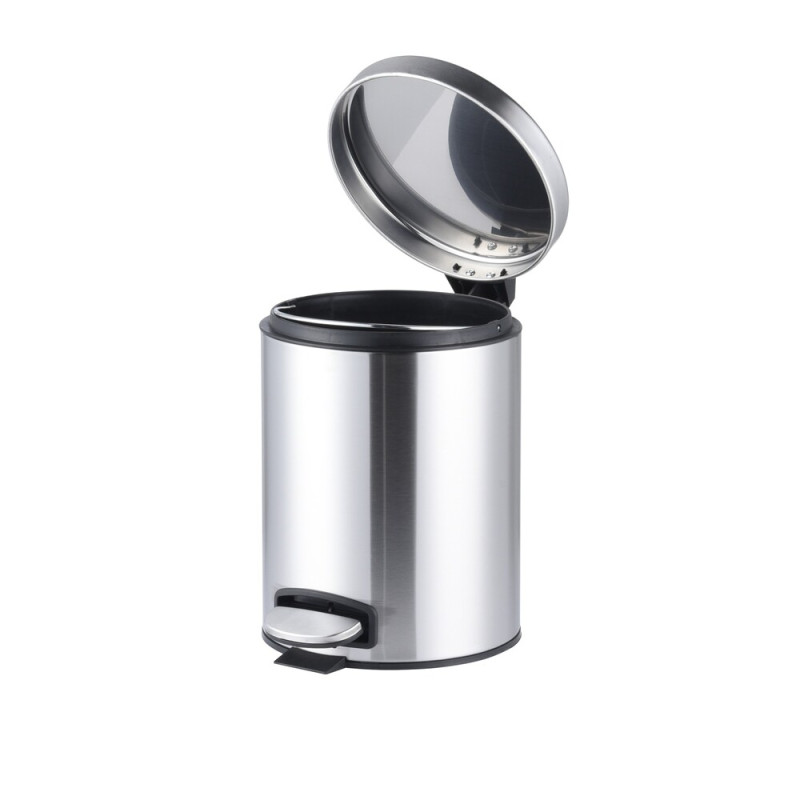 Відро для сміття з плавним закриттям кругле Mixxus Ellipse-TC0205 SS Color 5л колір нержавійка (MI7