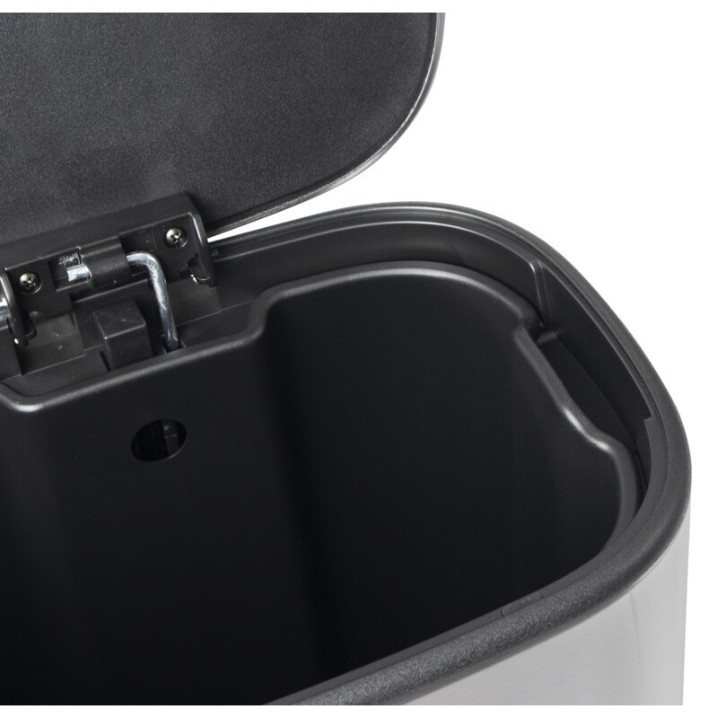 Відро для сміття з плавним закриттям овальне Mixxus Premium Diverse-TC0112 SS Color 12л колір наржа