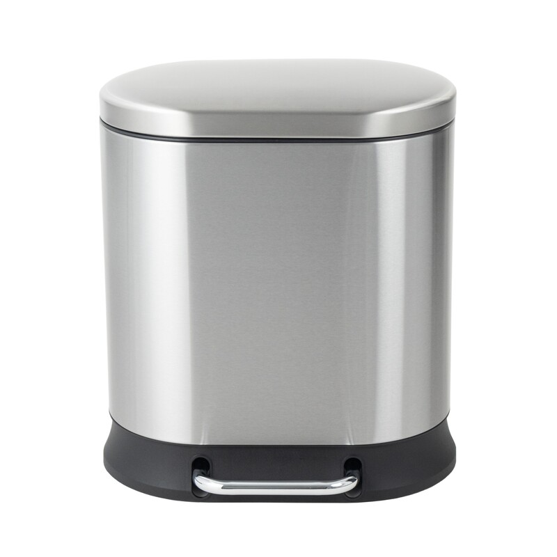 Відро для сміття з плавним закриттям овальне Mixxus Premium Strong-TC0105 SS Color 5л колір наржаві