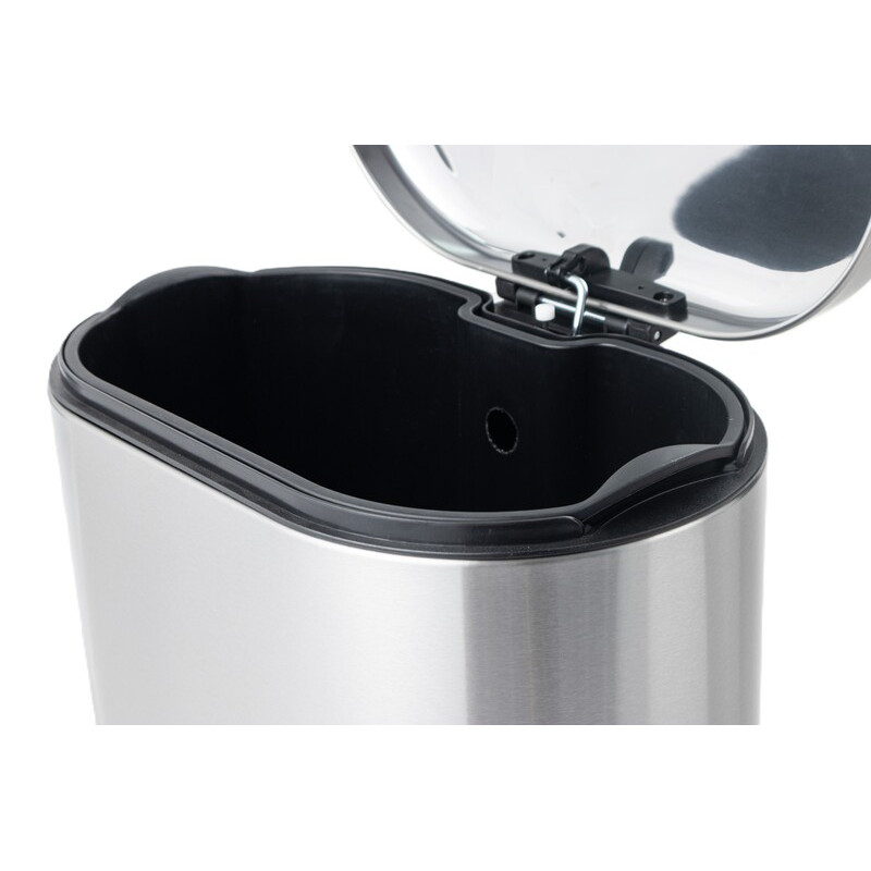 Відро для сміття з плавним закриттям овальне Mixxus Premium Strong-TC0105 SS Color 5л колір наржаві