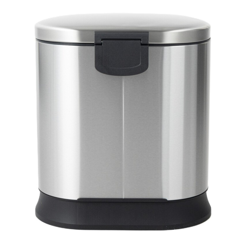 Відро для сміття з плавним закриттям овальне Mixxus Premium Strong-TC0105 SS Color 5л колір наржаві