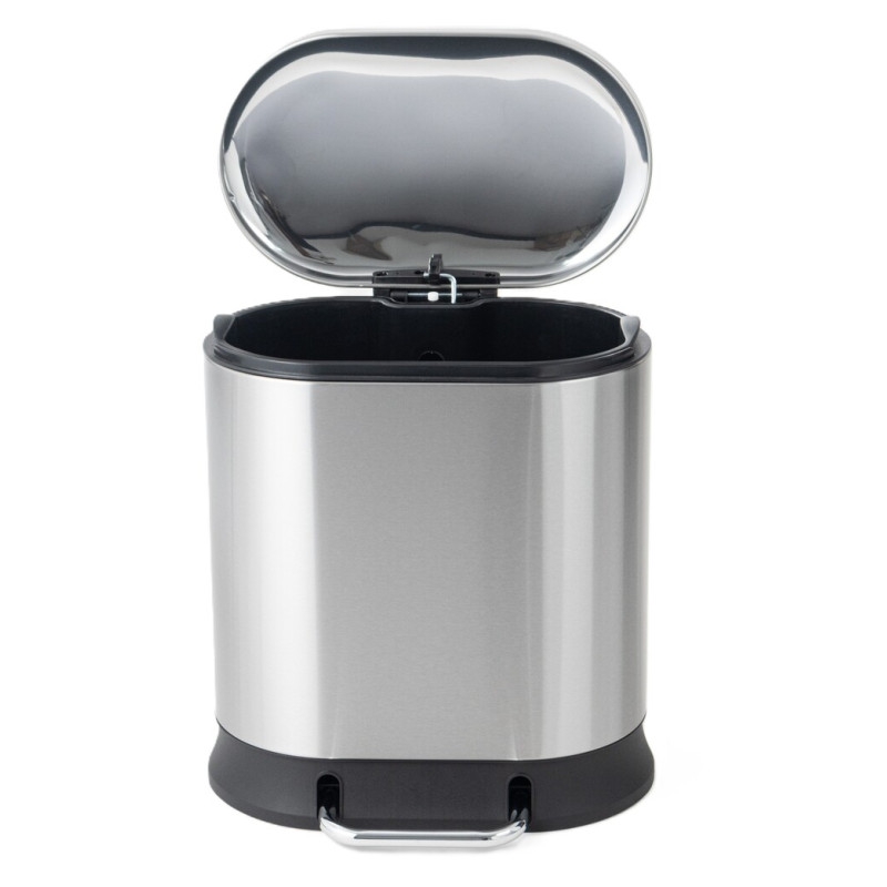 Відро для сміття з плавним закриттям овальне Mixxus Premium Strong-TC0105 SS Color 5л колір наржаві