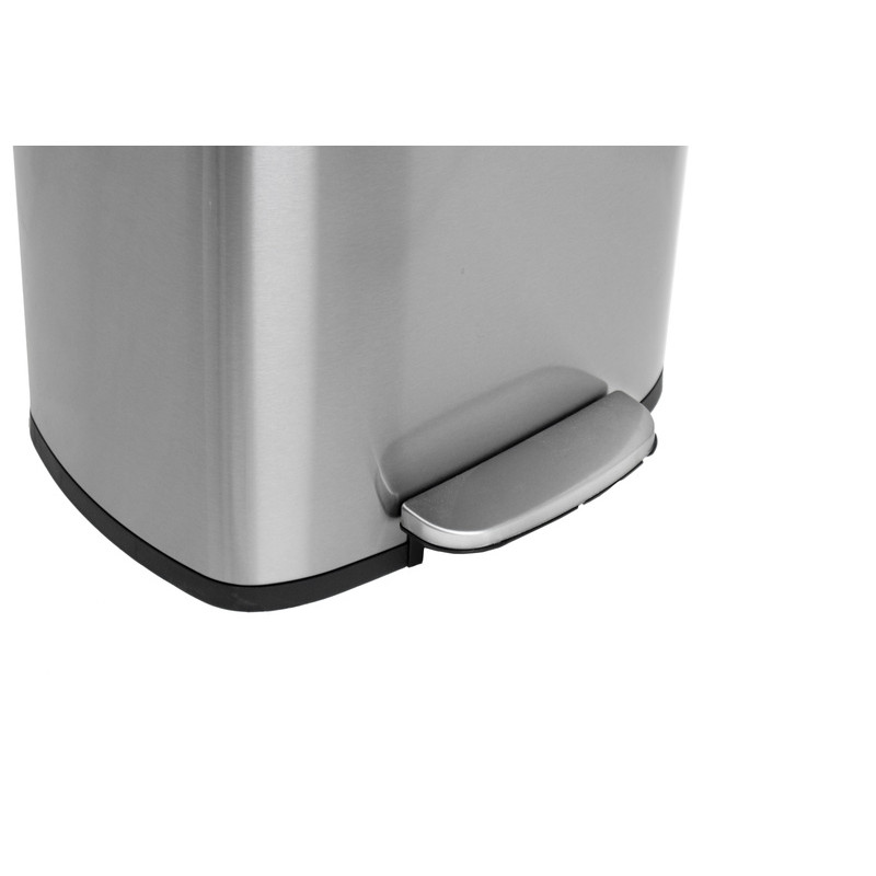 Відро для сміття з плавним закриттям прямокутне Mixxus Bevel-TC0112 SS Color 12л колір наржавійка (