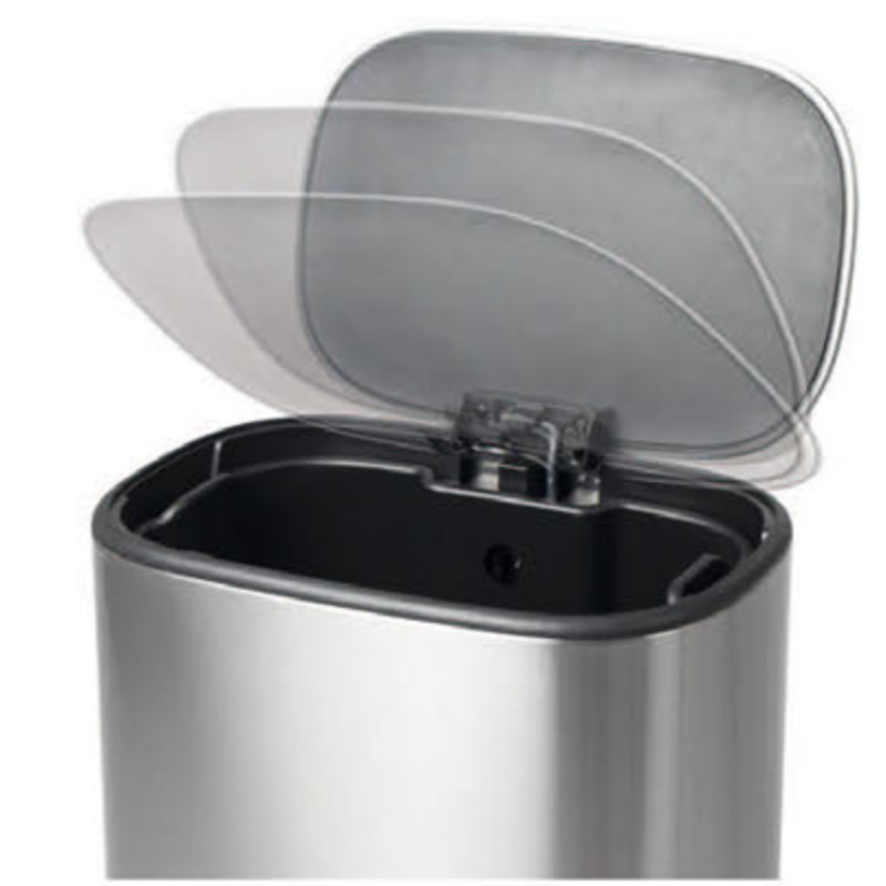 Відро для сміття з плавним закриттям прямокутне Mixxus Cubic-TC0105 SS Color 5л колір наржавійка (M