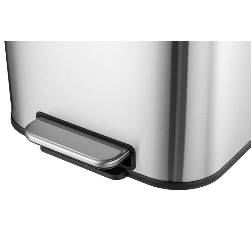 Відро для сміття з плавним закриттям прямокутне Mixxus Cubic-TC0105 SS Color 5л колір наржавійка (M