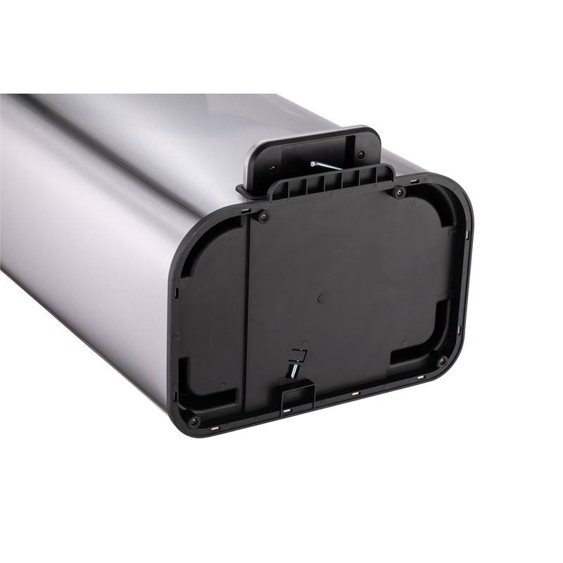 Відро для сміття з плавним закриттям прямокутне Mixxus Cubic-TC0112 SS Color 12л колір нержавійка (