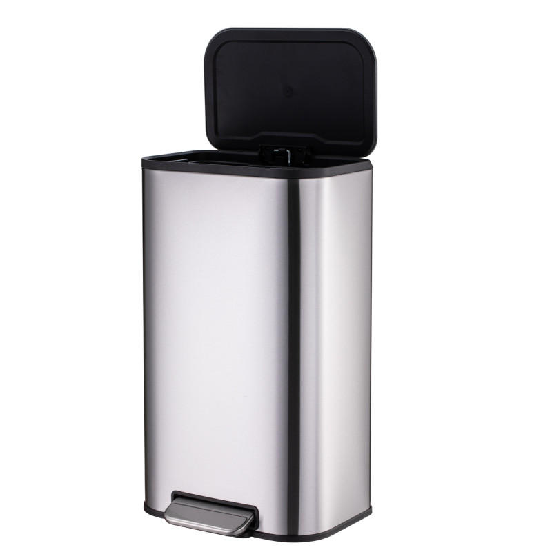 Відро для сміття з плавним закриттям прямокутне Mixxus Cubic-TC0112 SS Color 12л колір нержавійка (
