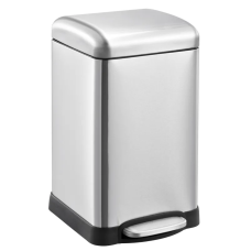 Відро для сміття з плавним закриттям квадратне Mixxus Style-TC0106 SS Color 6л колір наржавійка (MI