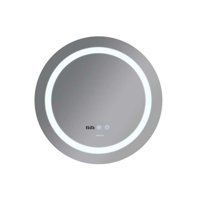 Дзеркало Mixxus PLAIN MC02-80-CASE з Led Touch, Anti-fog, димером, регулятором яскравості, годинник