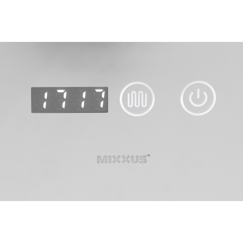 Дзеркало Mixxus PLAIN MC02-80-CASE з Led Touch, Anti-fog, димером, регулятором яскравості, годинник