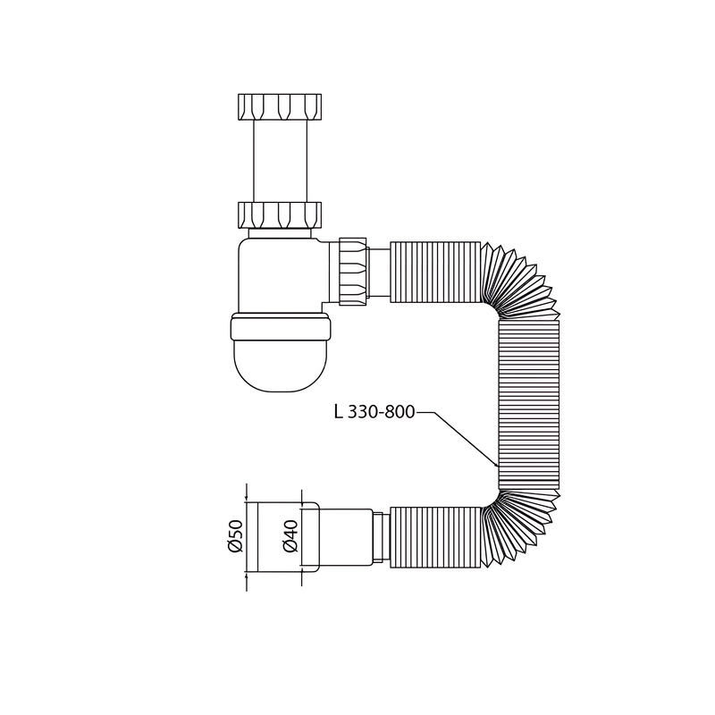 Сифон для умивальника Mixxus SU-05-A 1 1/2