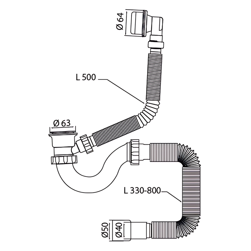 Сифон для ванни Mixxus SV-03-A 1 1/2