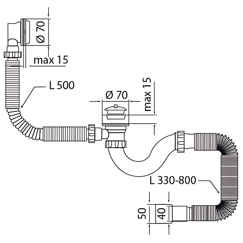 Сифон для ванни Mixxus SV-01-A 1 1/2
